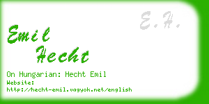 emil hecht business card